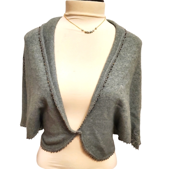 Cashmere sage green cape/vest small - Picture 1 of 8